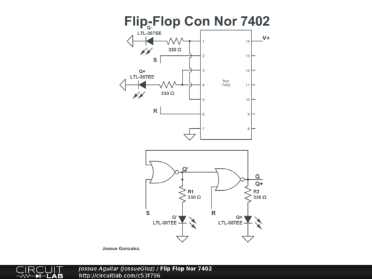 nor 7402 application flip flop control