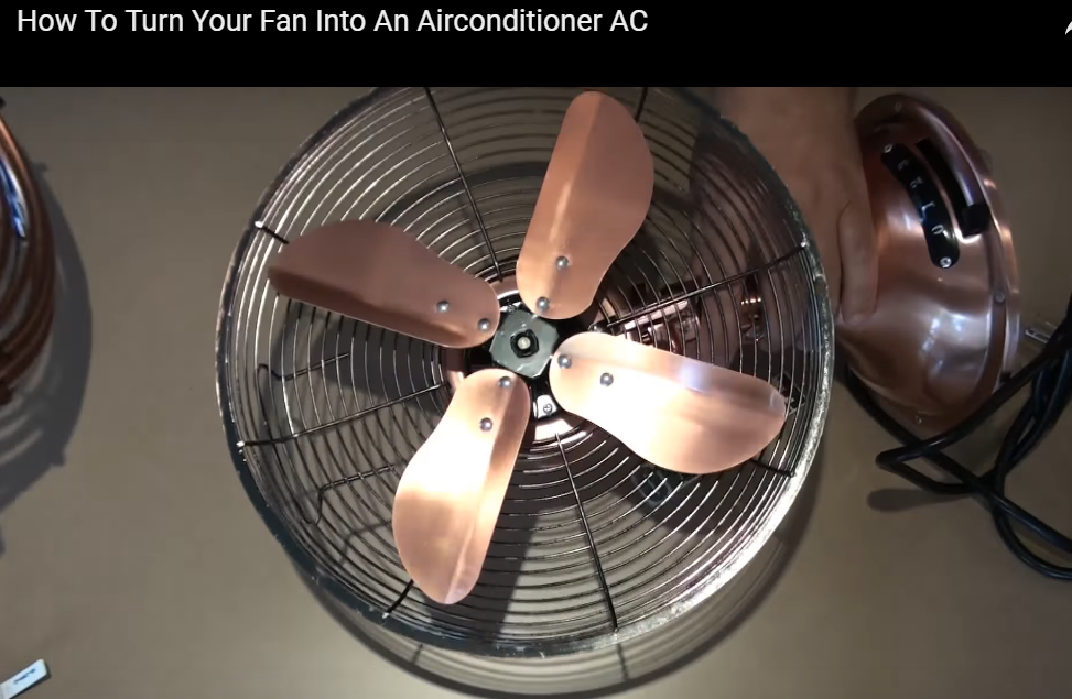 how to turn a fan into an air conditioner
