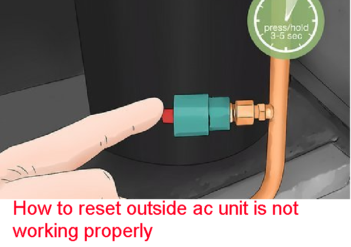 How to reset outside ac unit is not working properly